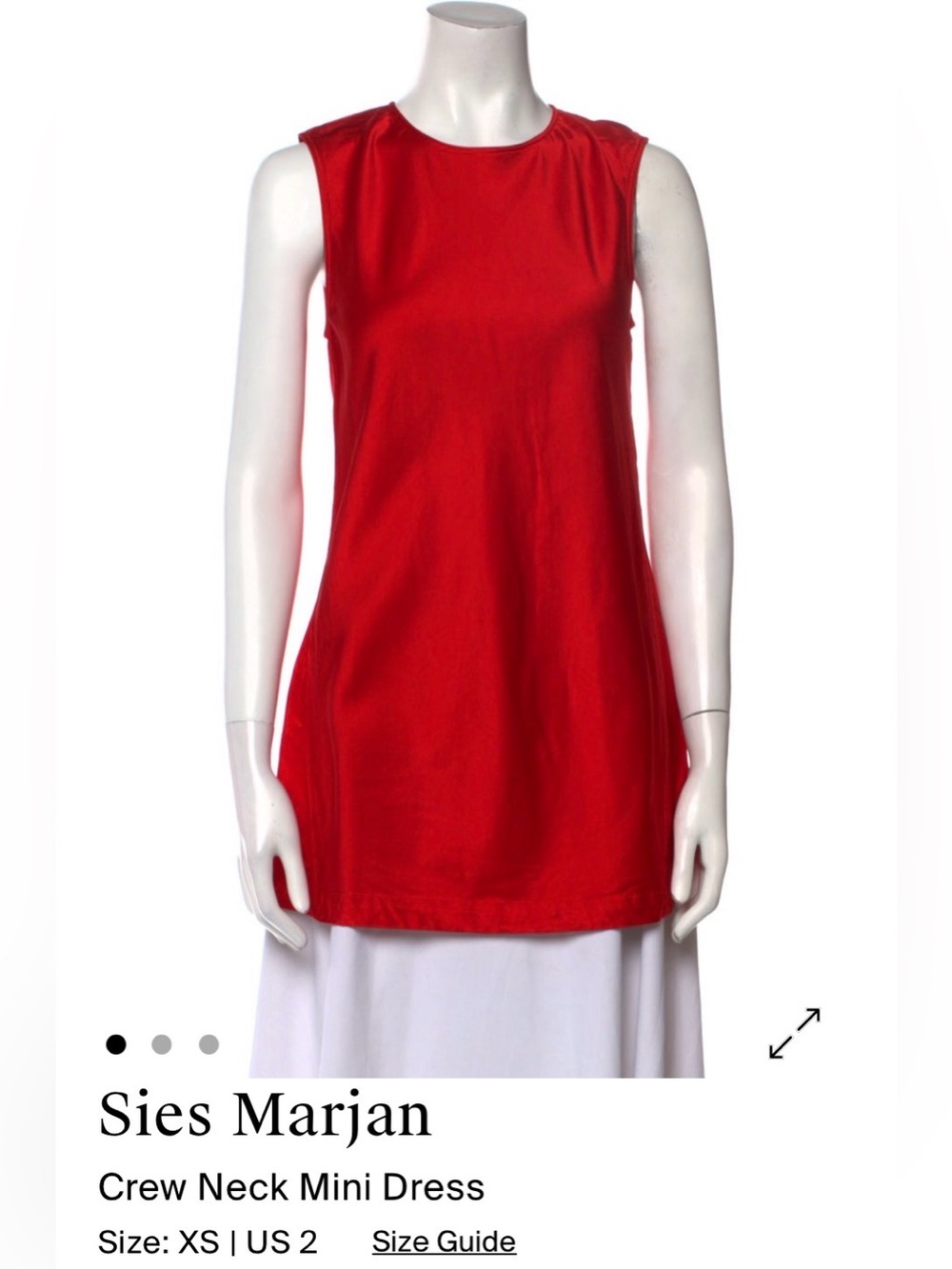 Sies Marjan Red Sleeveless Crew Neck Tank